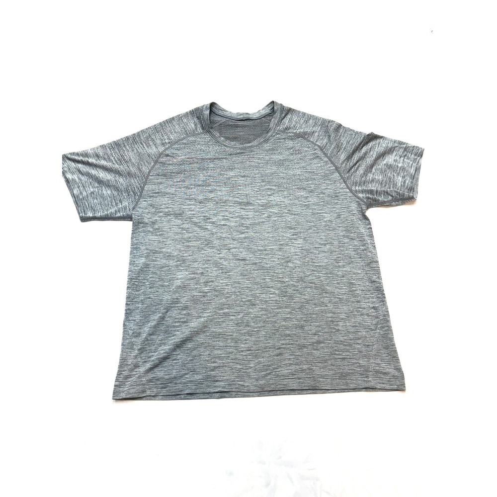 LULULEMON Mens Small Heather Gray Short Sleeve Metal Vent Crewneck Tshirt Z20